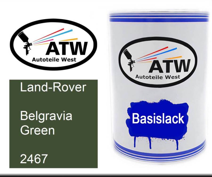 Land-Rover, Belgravia Green, 2467: 500ml Lackdose, von ATW Autoteile West.